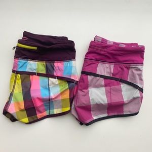 Lululemon | Gingham Plaid Speed Shorts
